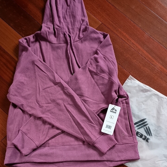 Reebok Mauve Ribbed Hoodie - Picture 1 of 6